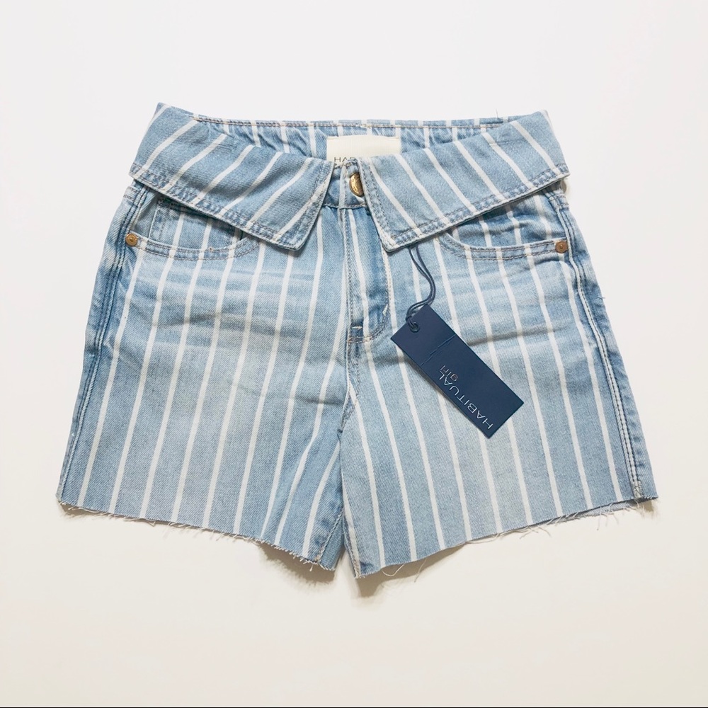 🆕HABITUAL Striped Denim Fashion Shorts • Girls 10